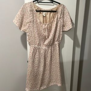 Jcrew, silk, flutter sleeve drawstring mini dress